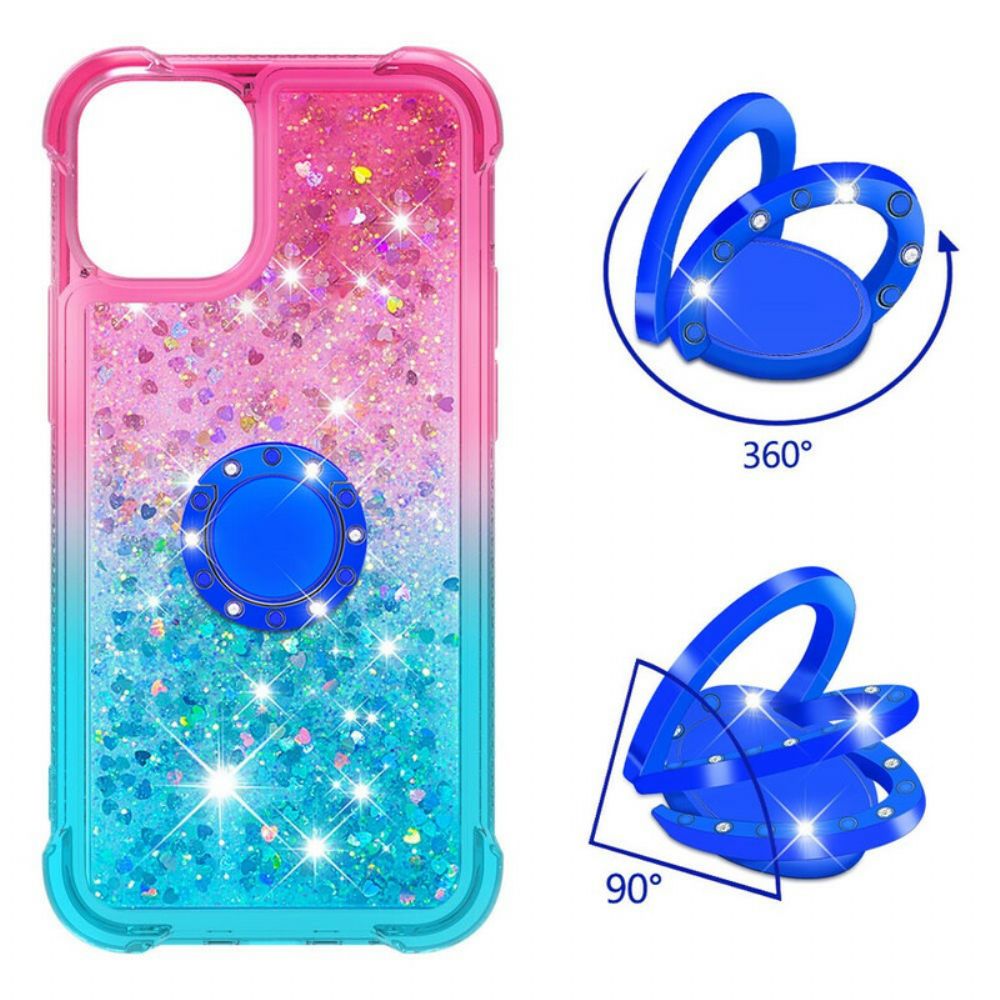 Hoesje voor iPhone 13 Pro Glitter Ring-ondersteuning