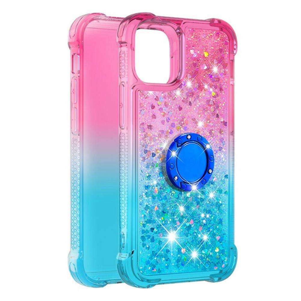 Hoesje voor iPhone 13 Pro Glitter Ring-ondersteuning