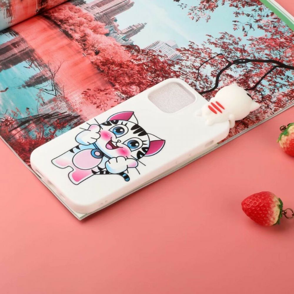 Hoesje voor iPhone 13 Pro Leuke Kat 3d