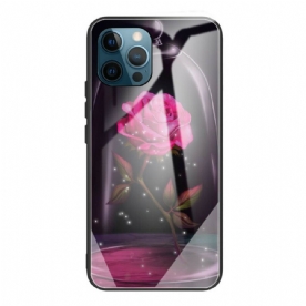 Hoesje voor iPhone 13 Pro Magisch Roze Gehard Glas