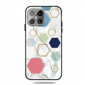 Hoesje voor iPhone 13 Pro Marmeren Geometrie