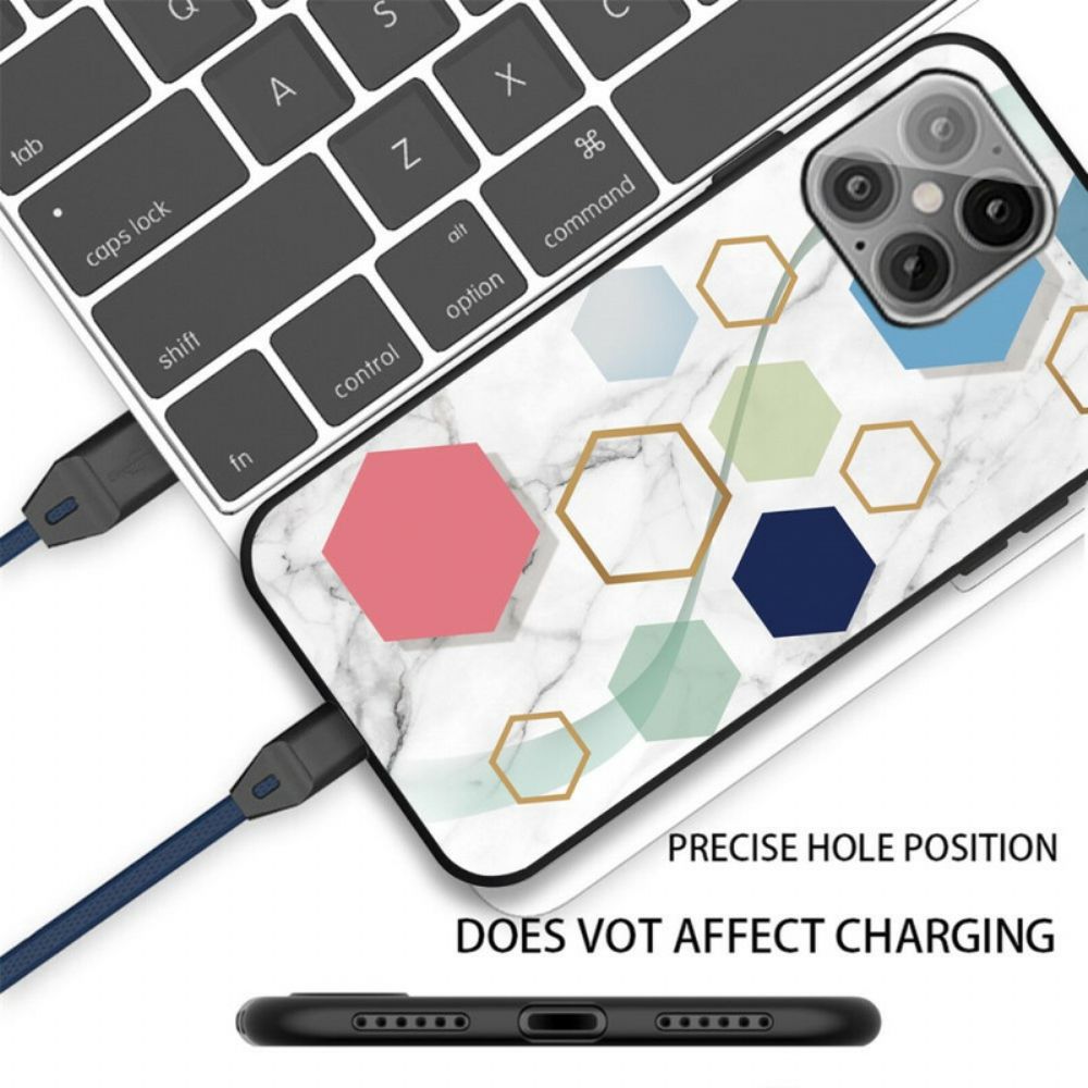 Hoesje voor iPhone 13 Pro Marmeren Geometrie