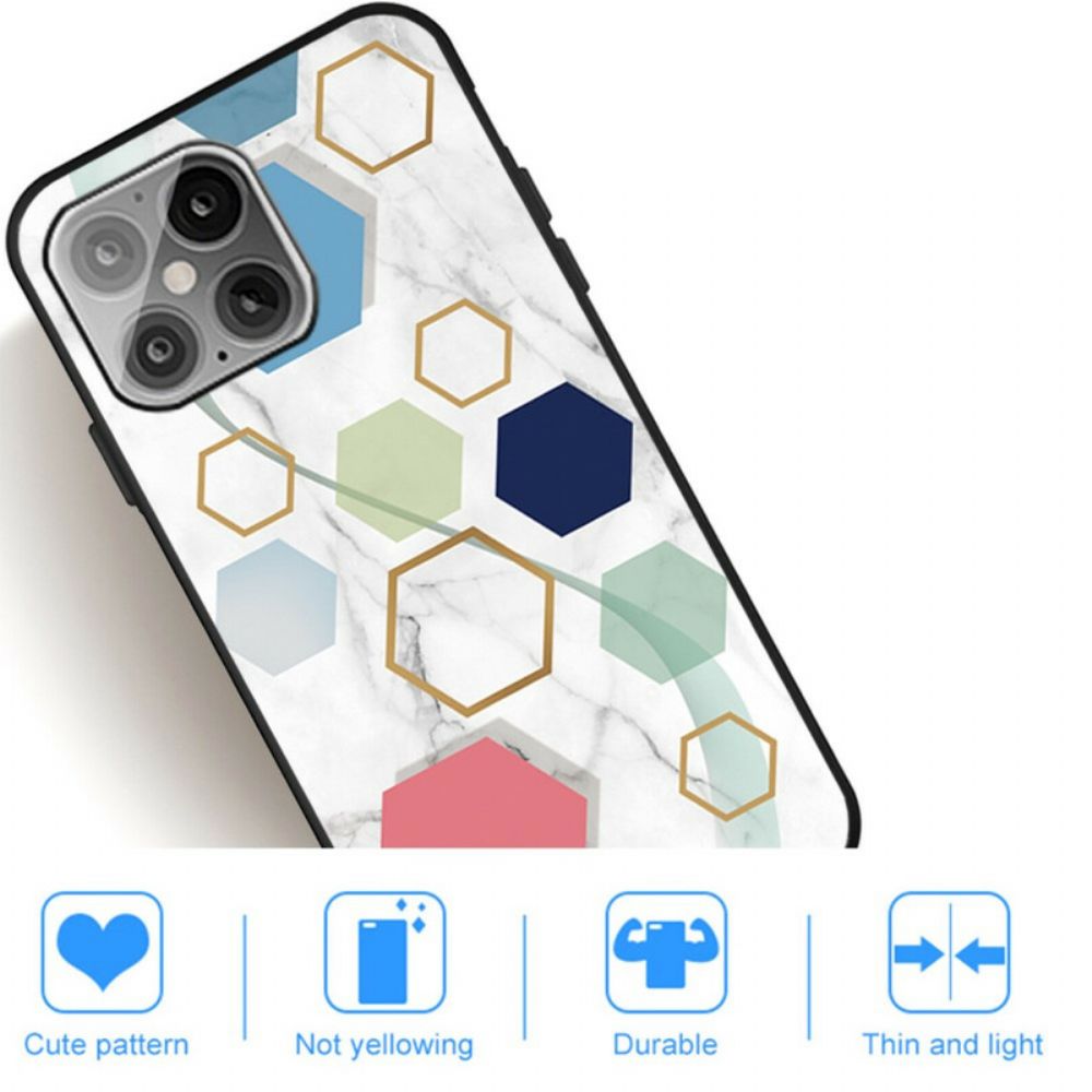 Hoesje voor iPhone 13 Pro Marmeren Geometrie