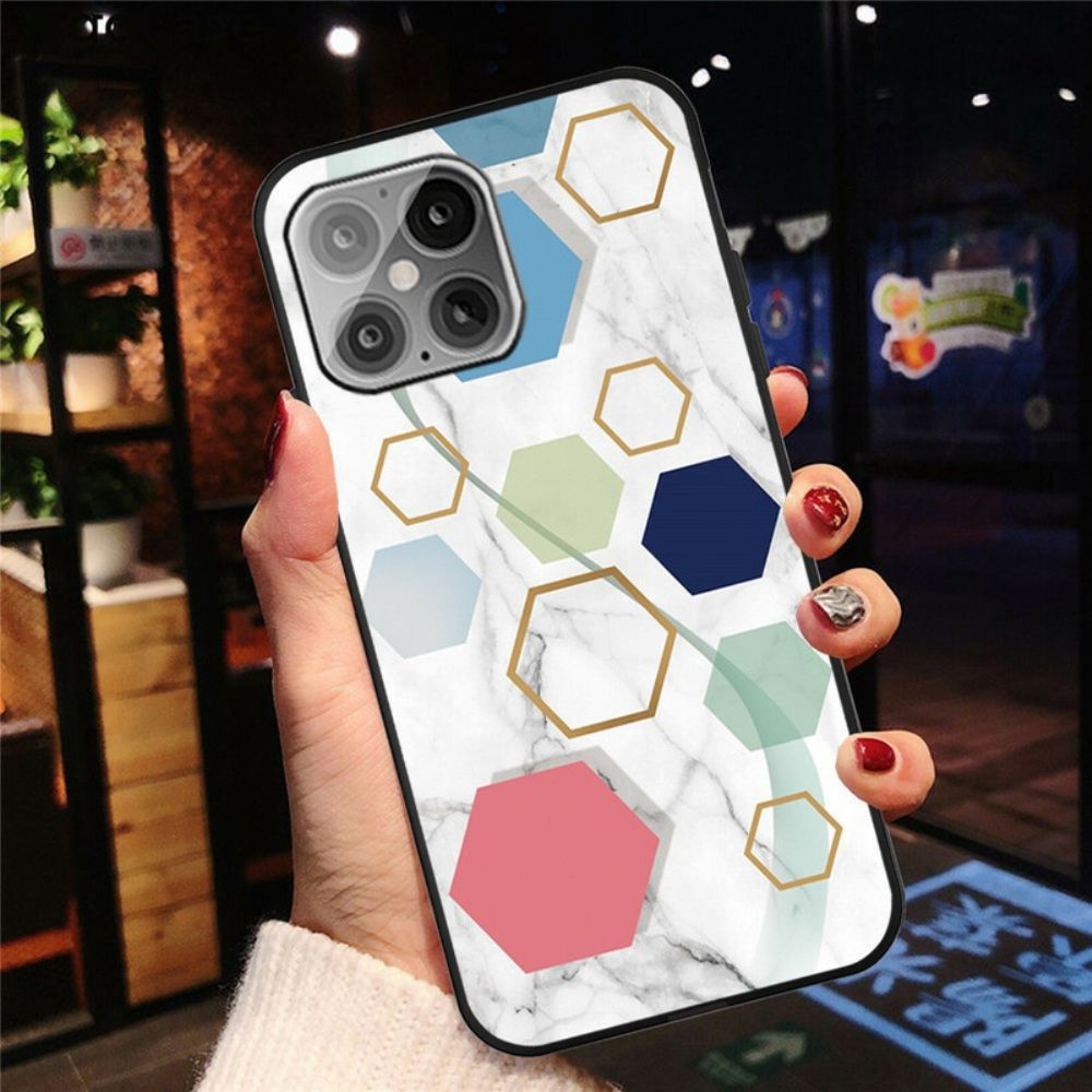 Hoesje voor iPhone 13 Pro Marmeren Geometrie