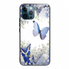 Hoesje voor iPhone 13 Pro Ontwerp Van Gehard Glas Vlinders