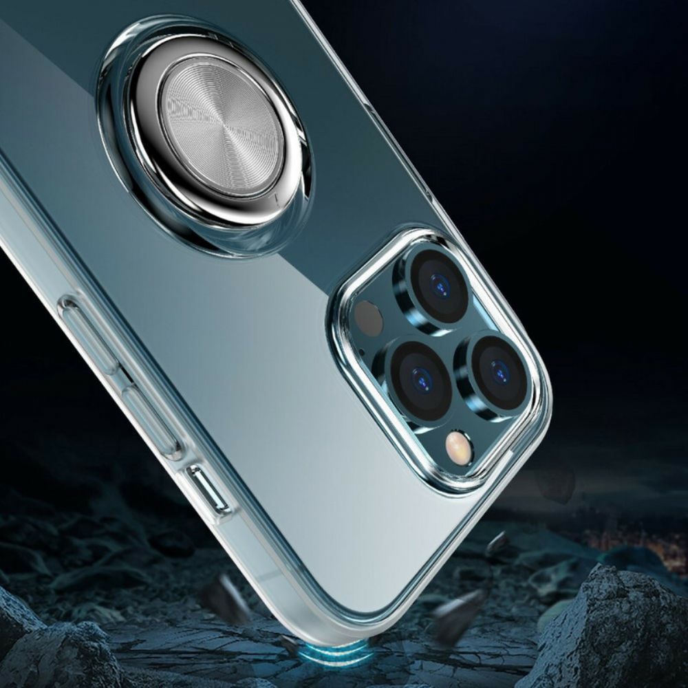 Hoesje voor iPhone 13 Pro Transparant Met Ring-support