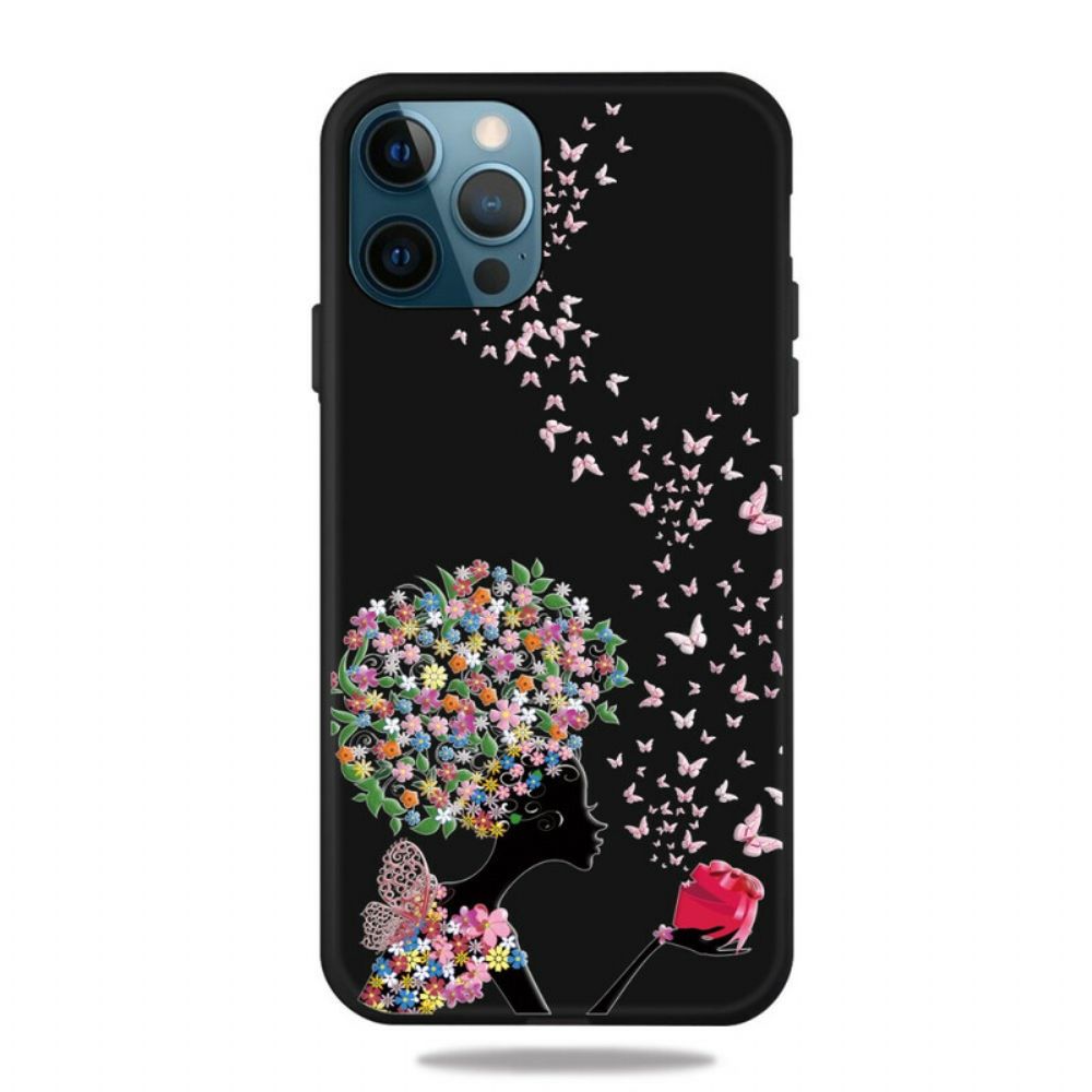 Hoesje voor iPhone 13 Pro Vrouw Met Bloemhoofd