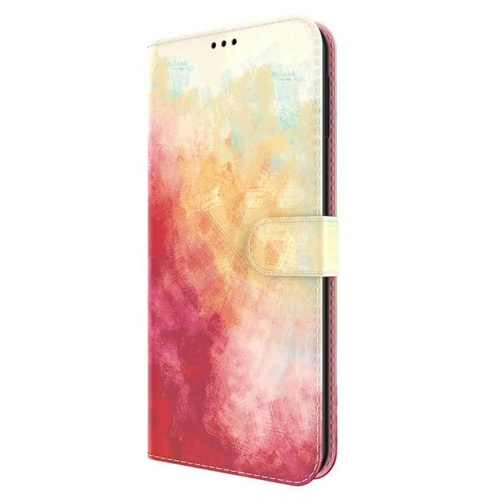 Leren Hoesje voor iPhone 13 Pro Aquarel