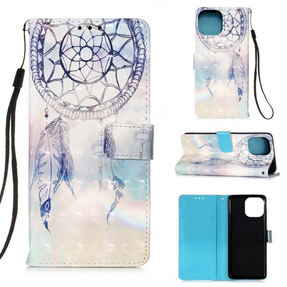 Leren Hoesje voor iPhone 13 Pro Aquarel Dromenvanger