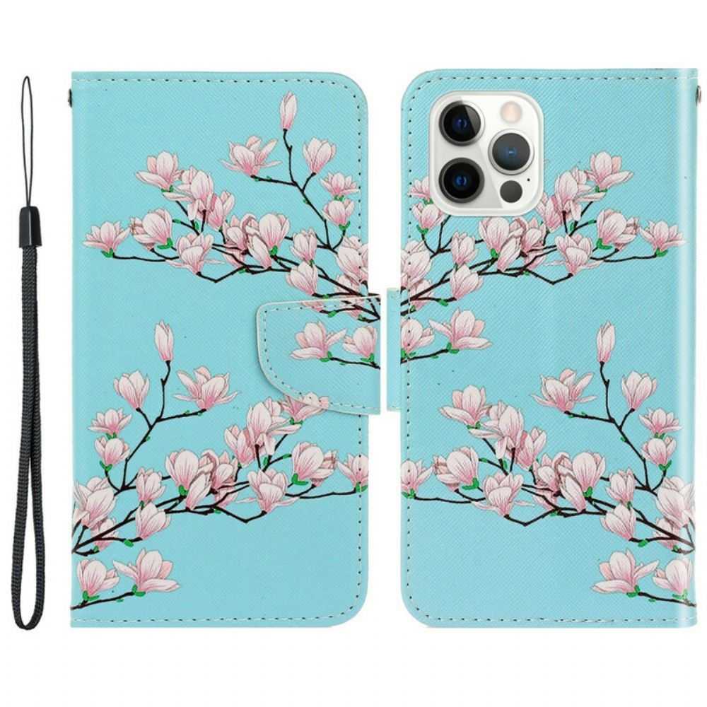 Leren Hoesje voor iPhone 13 Pro Met Ketting Bandboom