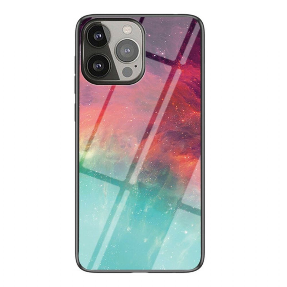 Telefoonhoesje voor iPhone 13 Pro Sterrenhemel Gehard Glas