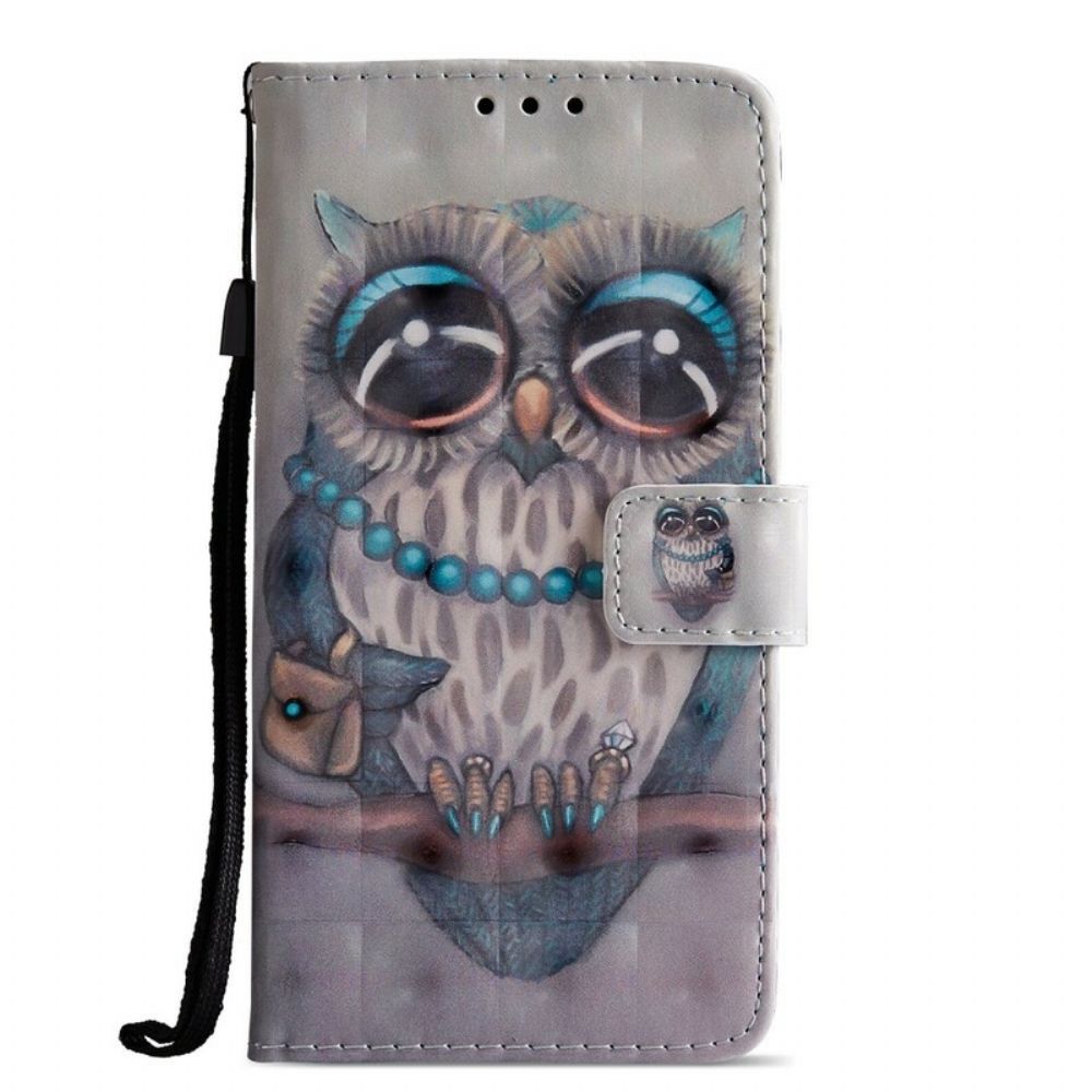 Folio-hoesje voor Huawei P20 Miss Uil 3d