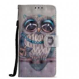 Folio-hoesje voor Huawei P20 Miss Uil 3d