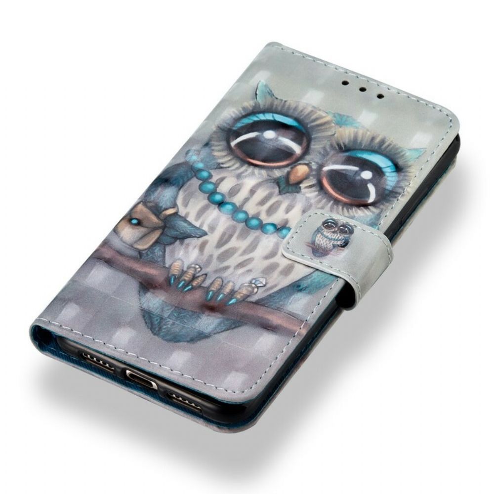 Folio-hoesje voor Huawei P20 Miss Uil 3d