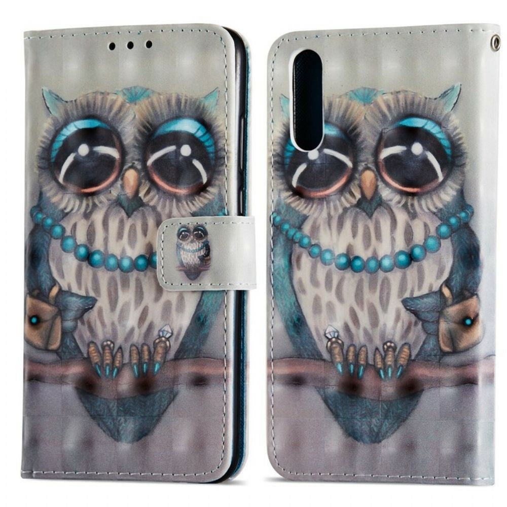 Folio-hoesje voor Huawei P20 Miss Uil 3d