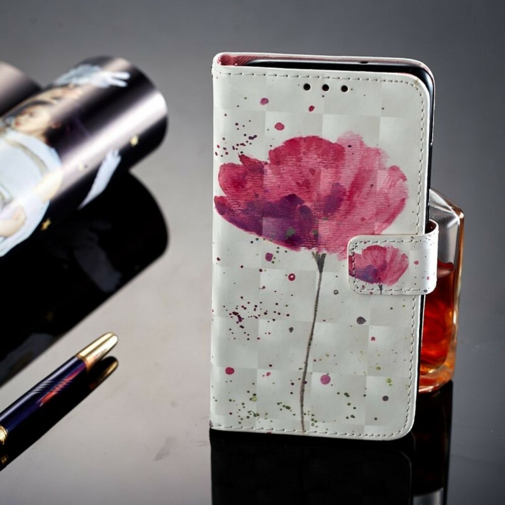 Hoesje Folio-hoesje voor Huawei P20 3d Aquarel Halternek