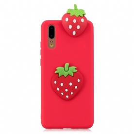 Hoesje voor Huawei P20 3d Aardbei