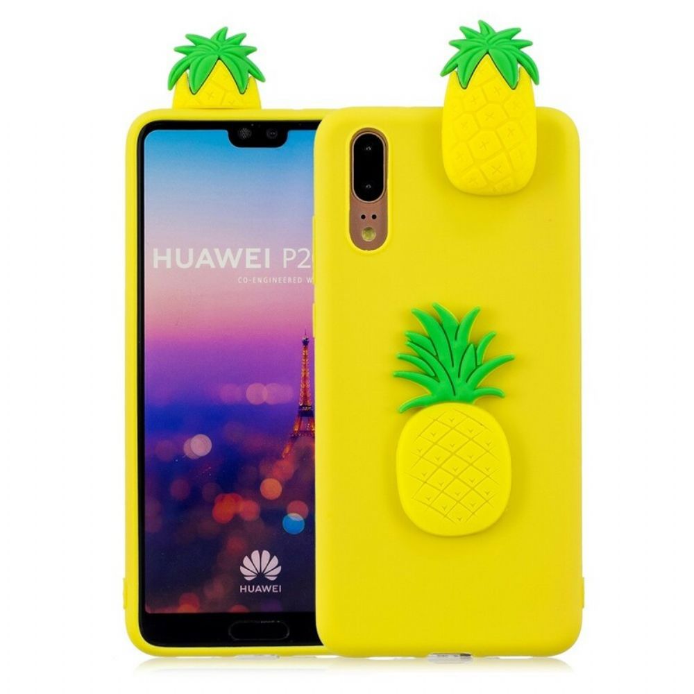 Hoesje voor Huawei P20 3d Ananas