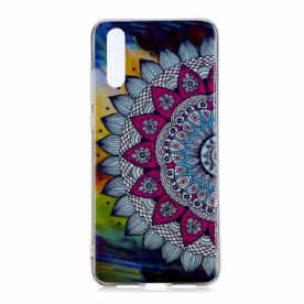 Hoesje voor Huawei P20 Fluorescerende Kleurrijke Mandala