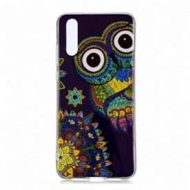 Hoesje voor Huawei P20 Fluorescerende Mandala Uil