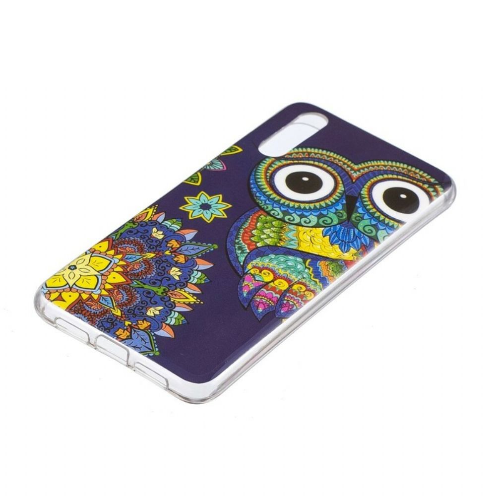 Hoesje voor Huawei P20 Fluorescerende Mandala Uil