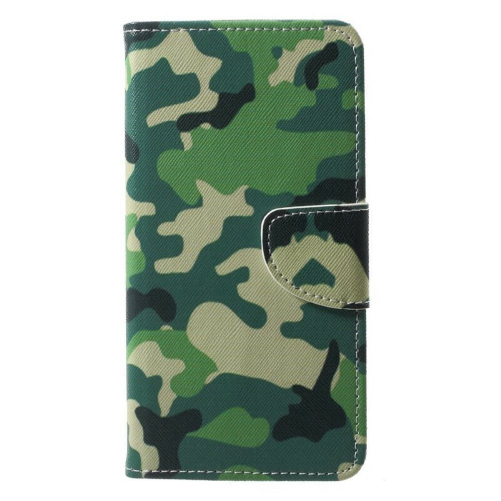 Leren Hoesje voor Huawei P20 Militaire Camouflage