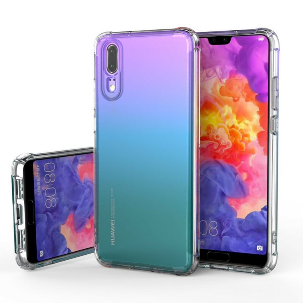 Telefoonhoesje voor Huawei P20 Transparante Leeu Beschermende Kussens