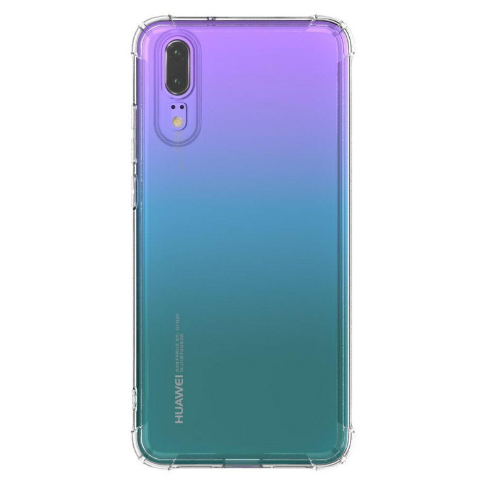 Telefoonhoesje voor Huawei P20 Transparante Leeu Beschermende Kussens