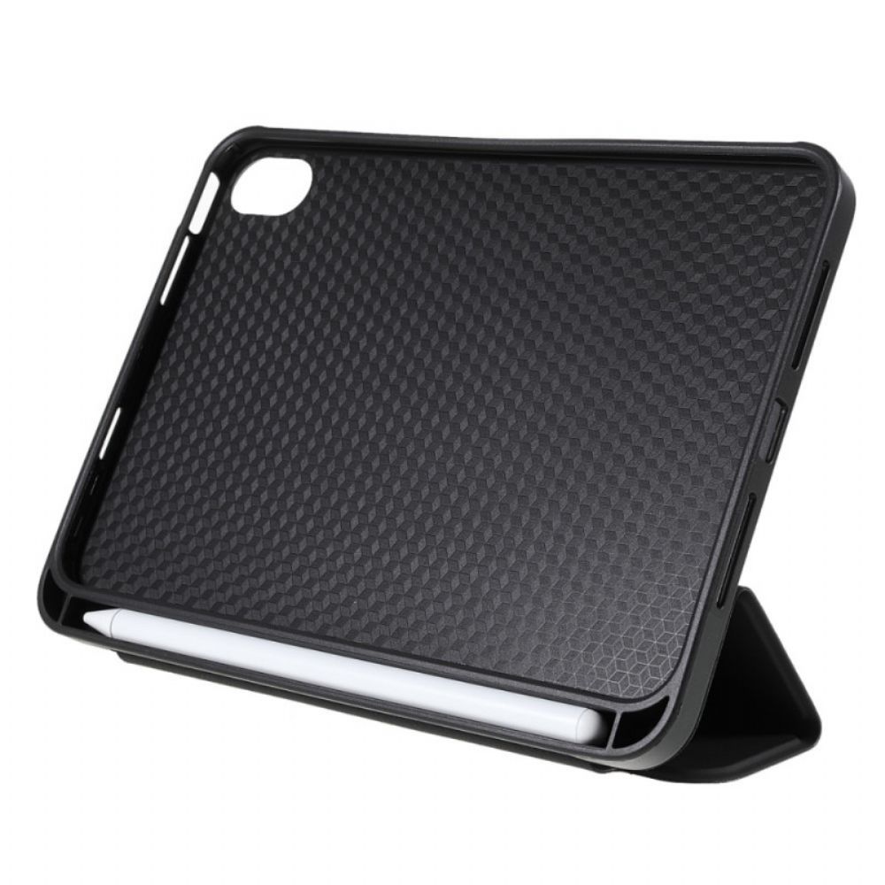 Bescherming Hoesje voor iPad Mini 6 (2021) Drie Flap Skin Touch Design