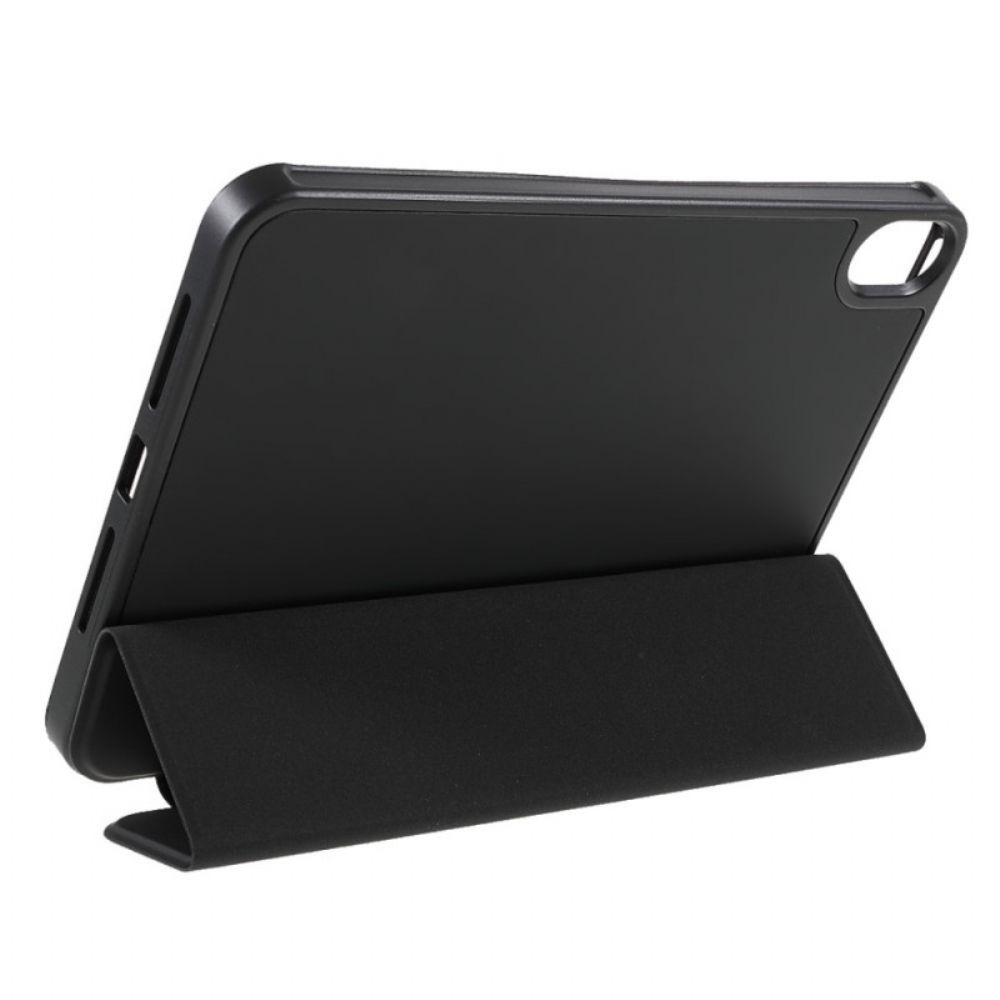 Bescherming Hoesje voor iPad Mini 6 (2021) Drie Flap Skin Touch Design