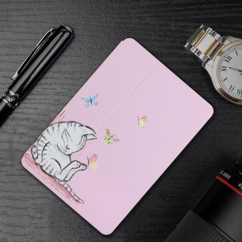 Bescherming Hoesje voor iPad Mini 6 (2021) Tweevoudig Slapend Katje