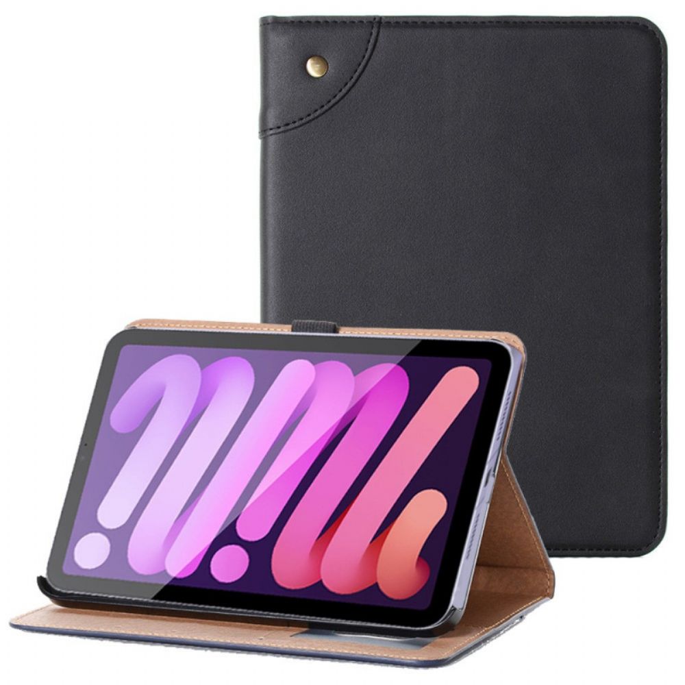 Case voor iPad Mini 6 (2021) Vintage Kunstleer Klinknagels