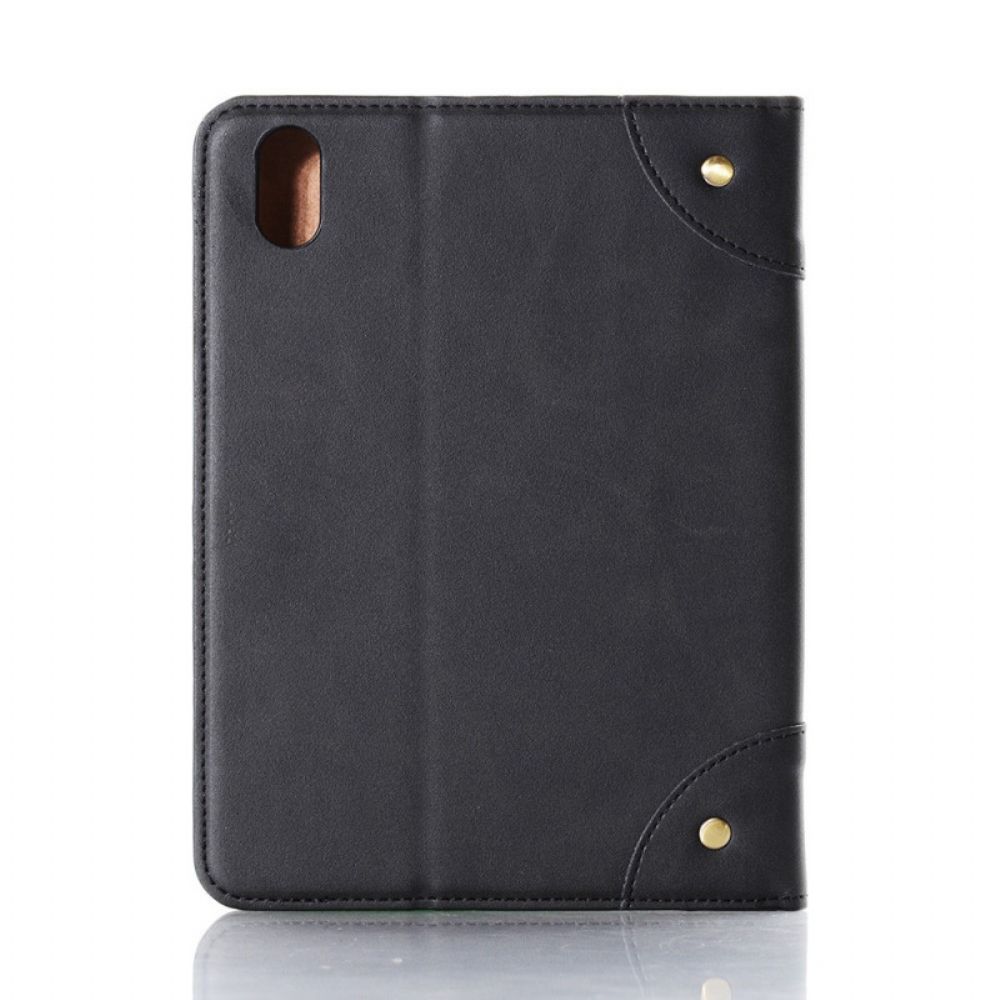 Case voor iPad Mini 6 (2021) Vintage Kunstleer Klinknagels