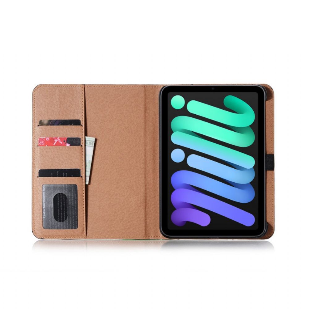 Case voor iPad Mini 6 (2021) Vintage Kunstleer Klinknagels