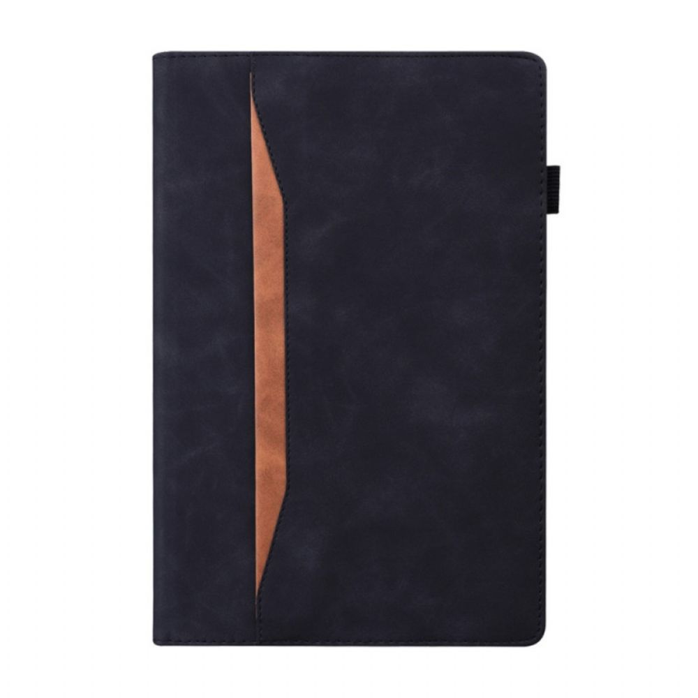 Cover voor iPad Mini 6 (2021) Tweekleurig Leereffect