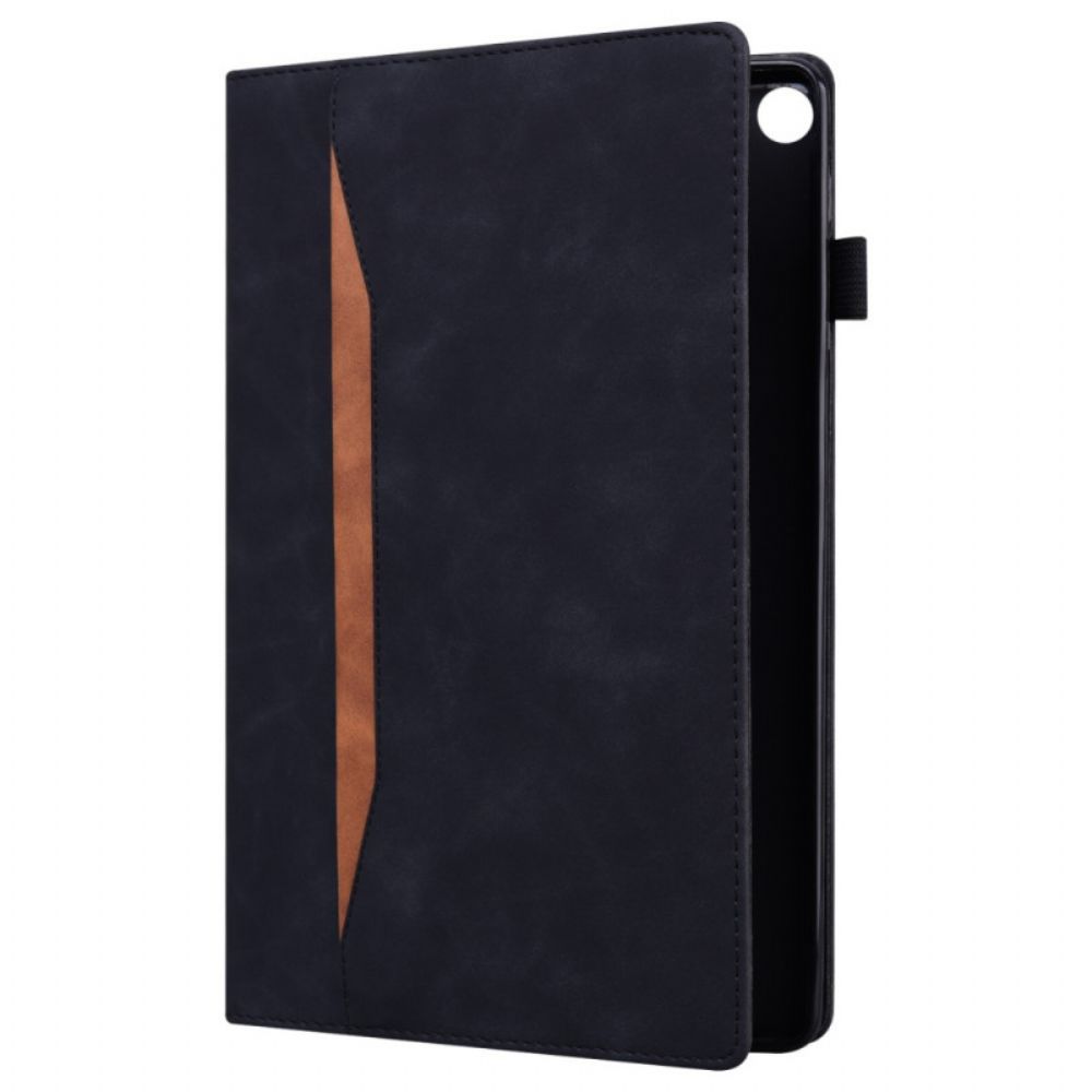 Cover voor iPad Mini 6 (2021) Tweekleurig Leereffect