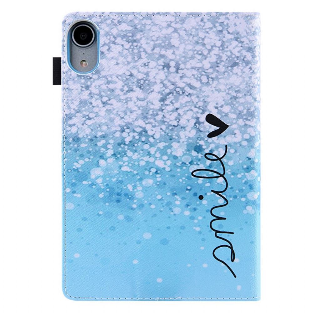 Flip Case voor iPad Mini 6 (2021) Glimlach Glitter