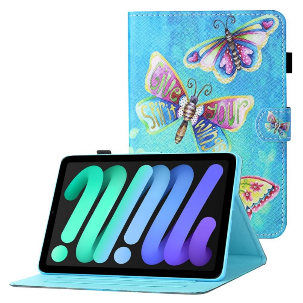 Flip Case voor iPad Mini 6 (2021) Veelkleurige Vlinders