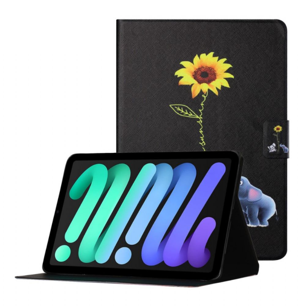 Flip Case voor iPad Mini 6 (2021) Zonnebloemolifanten