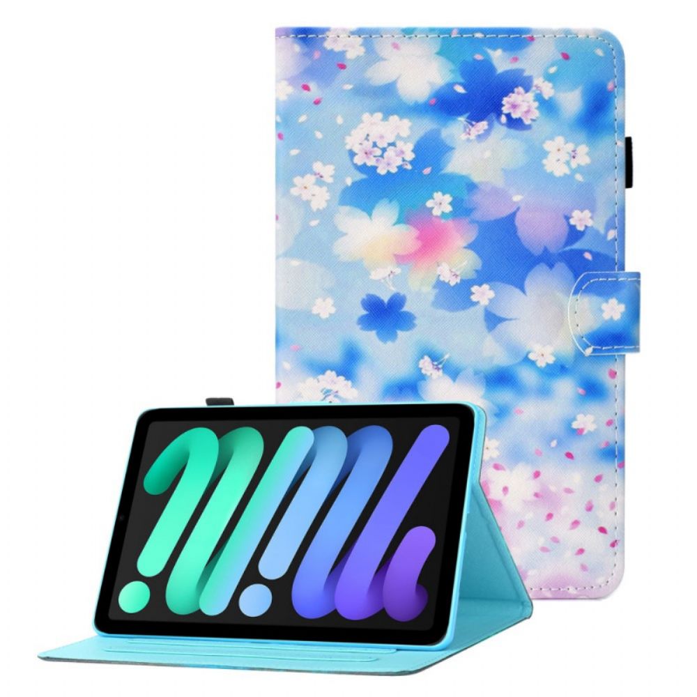 Folio-hoesje voor iPad Mini 6 (2021) Aquarel Bloemen