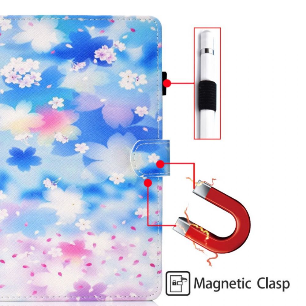 Folio-hoesje voor iPad Mini 6 (2021) Aquarel Bloemen