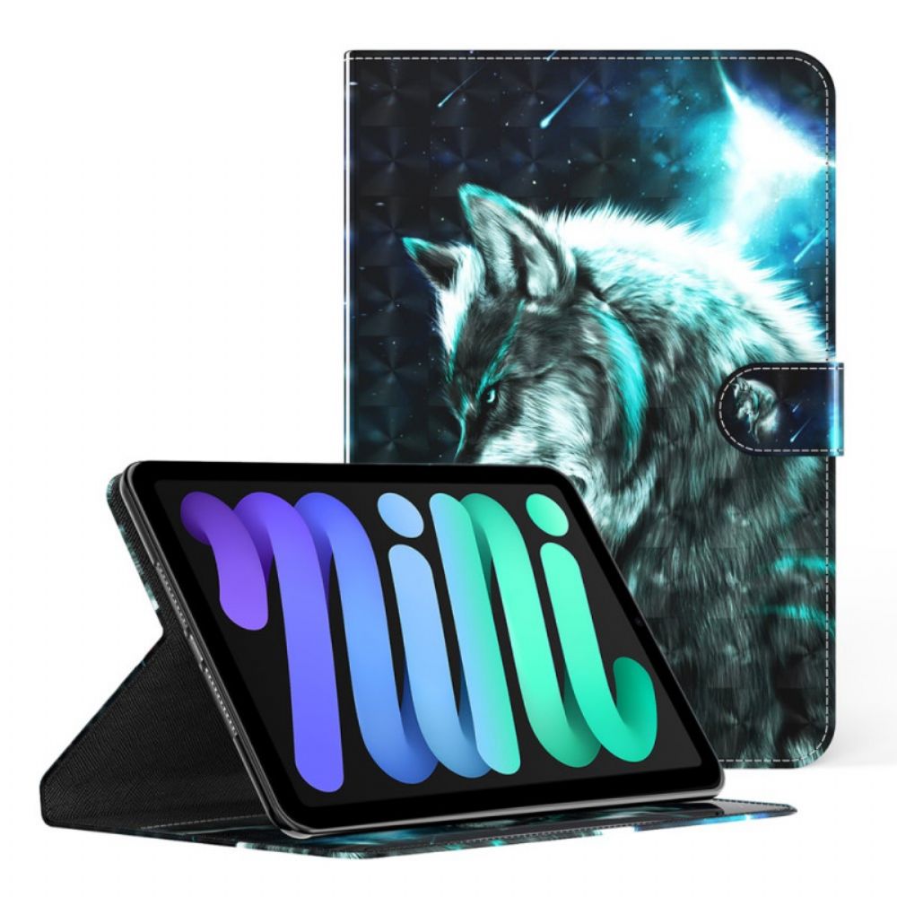 Folio-hoesje voor iPad Mini 6 (2021) Lichtvlek Wilde Wolf