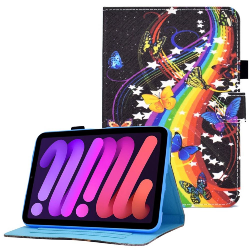 Folio-hoesje voor iPad Mini 6 (2021) Regenboogvlinders