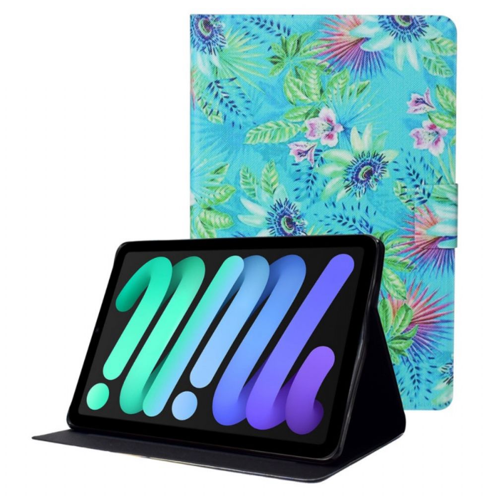 Leren Hoesje voor iPad Mini 6 (2021) Bloemen Universum