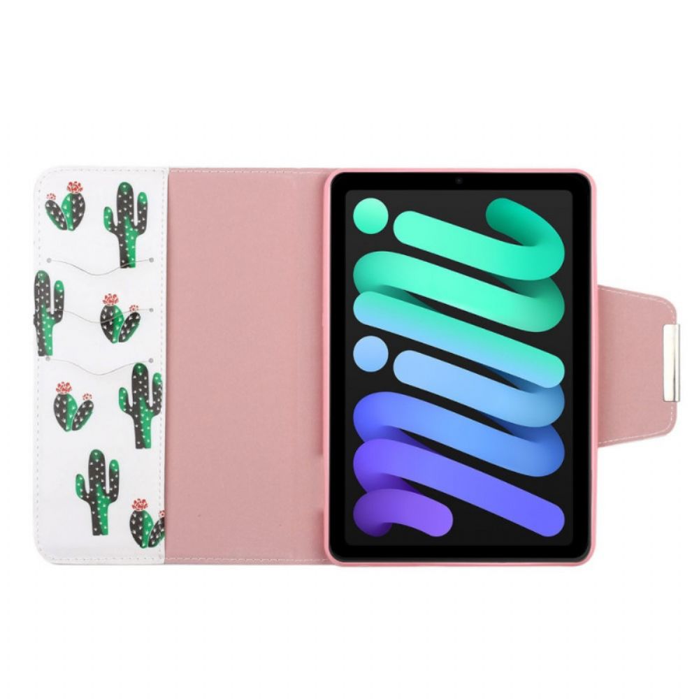 Leren Hoesje voor iPad Mini 6 (2021) Cactus