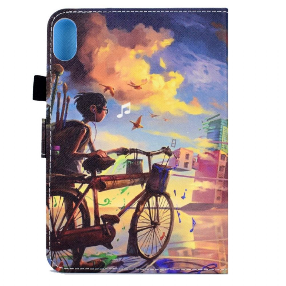 Leren Hoesje voor iPad Mini 6 (2021) Fietskunst