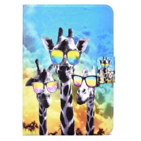 Leren Hoesje voor iPad Mini 6 (2021) Funky Giraffen