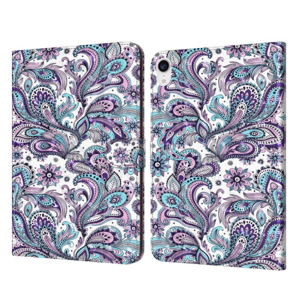 Leren Hoesje voor iPad Mini 6 (2021) Paisley-patroon Met Lichte Vlek