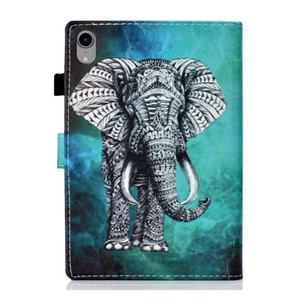 Leren Hoesje voor iPad Mini 6 (2021) Tribale Olifant