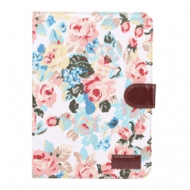 Leren Hoesje voor iPad Mini 6 (2021) Vrijheidsbloemen